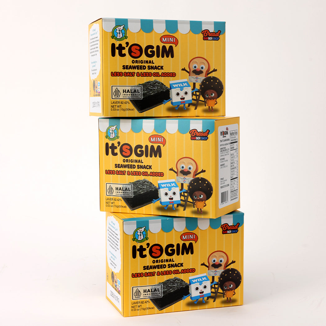 It's Gim Mini Less Salt & Less Oil Added - Sliced Seaweeds (15g)