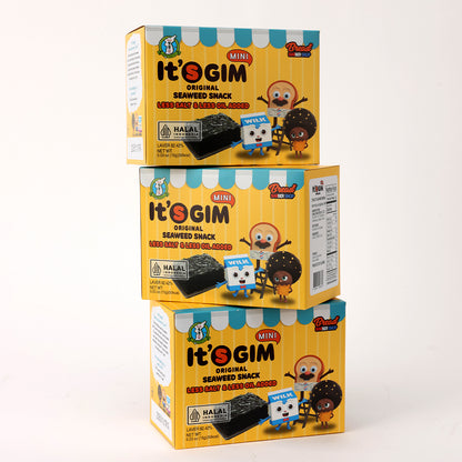 It's Gim Mini Less Salt & Less Oil Added - Sliced Seaweeds (15g)