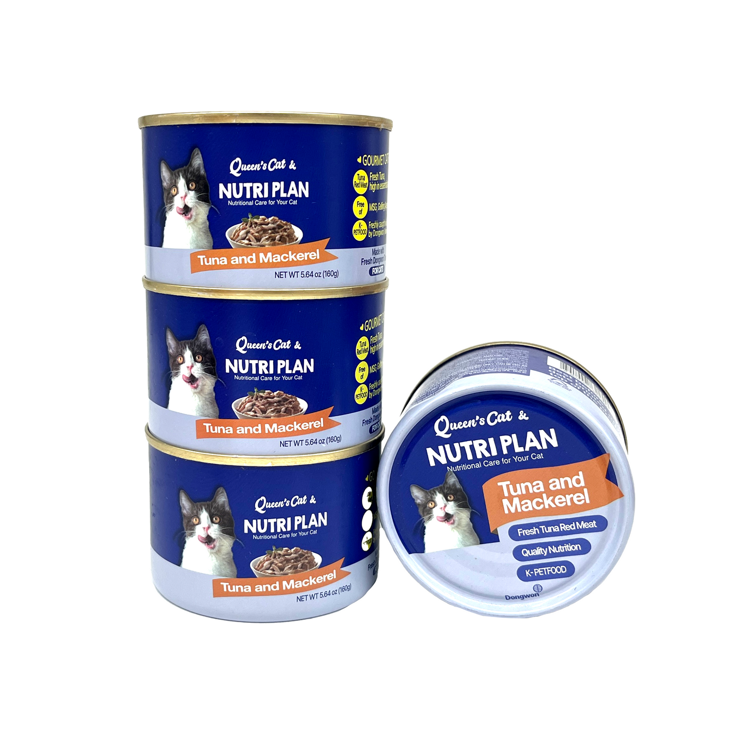 Queen's Cat & Nutri Plan Tuna & Mackerel (160g x4)