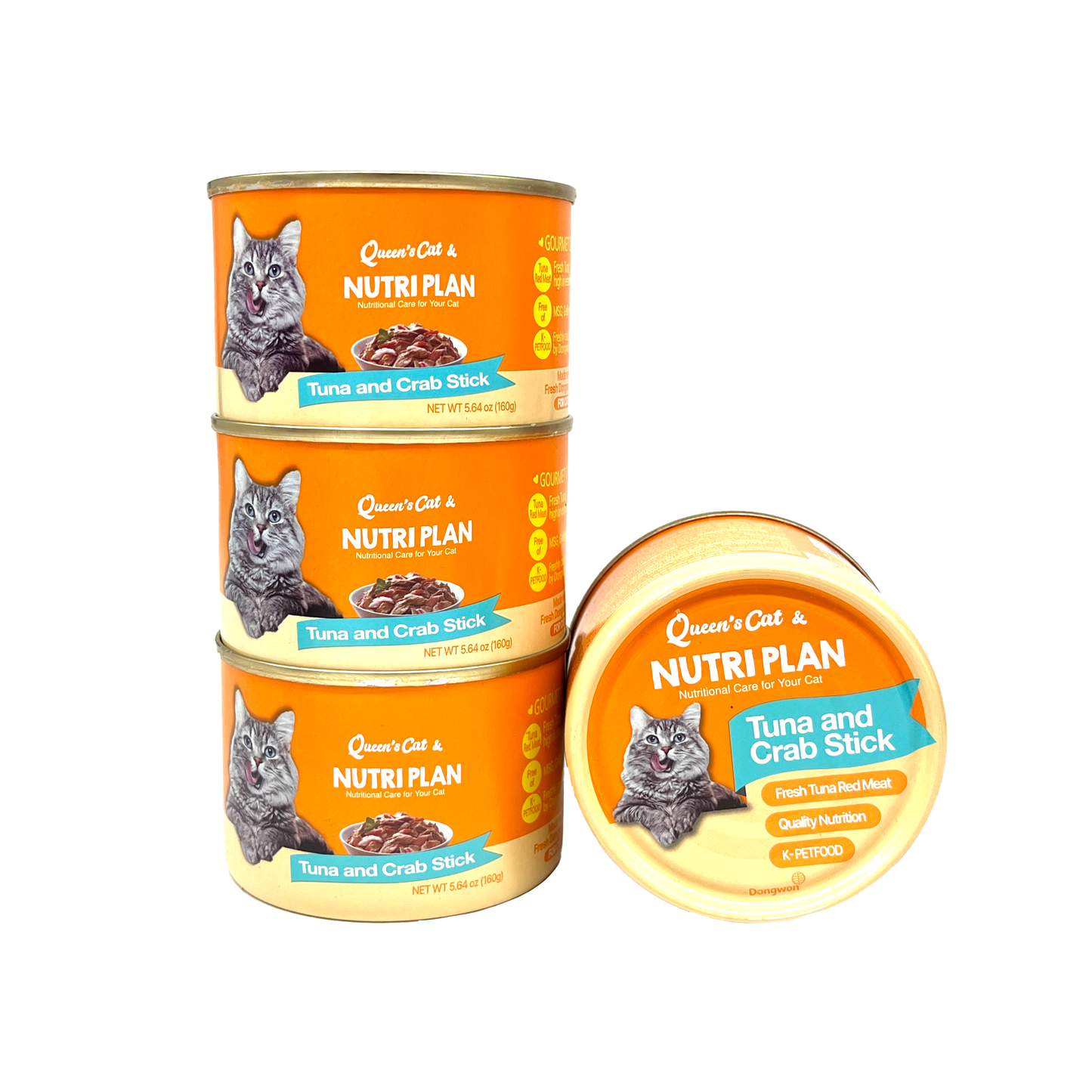 Queen's Cat & Nutri Plan Tuna & Crab Stick (160g x4)