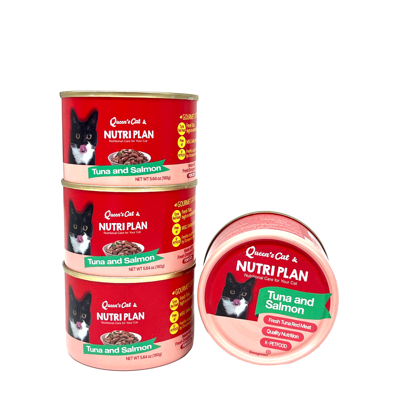 Queen's Cat & Nutri Plan Tuna & Salmon (160g x4)