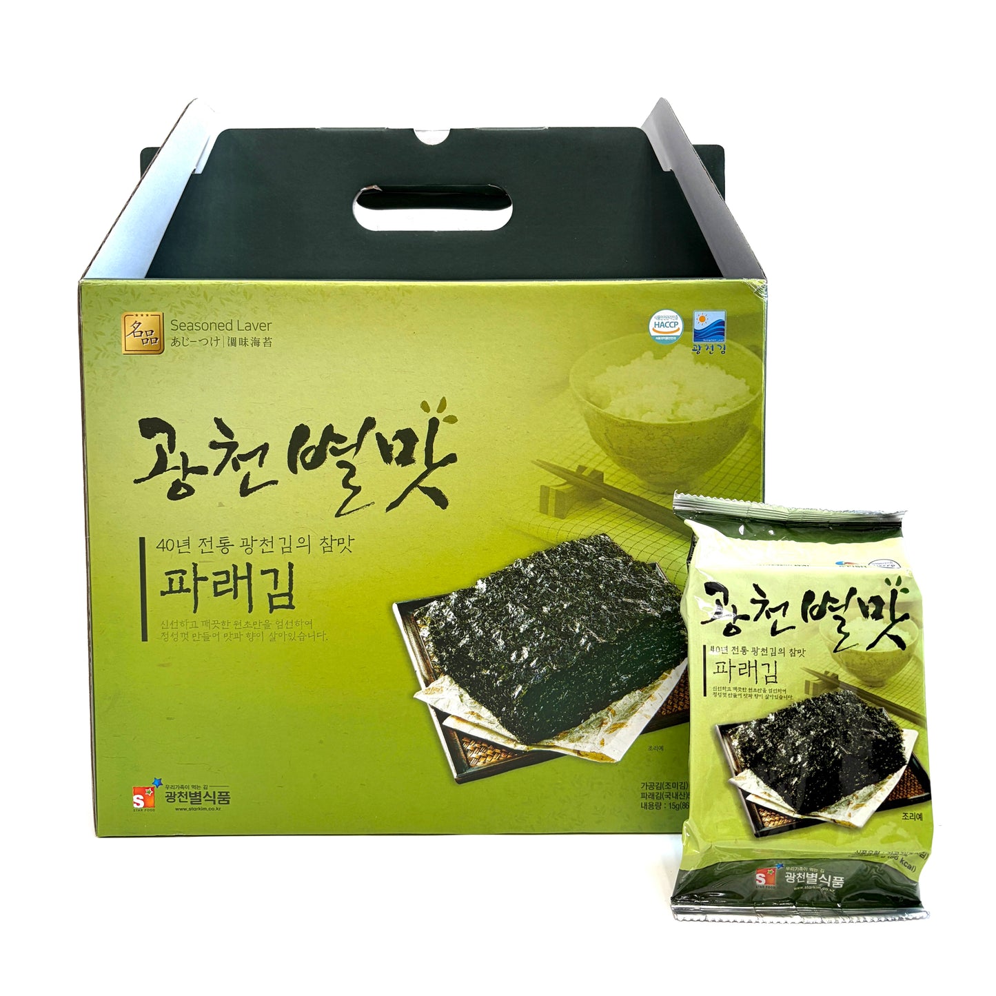 Star Gim Seasoned Sliced Seaweeds Parae (15g x12pk)