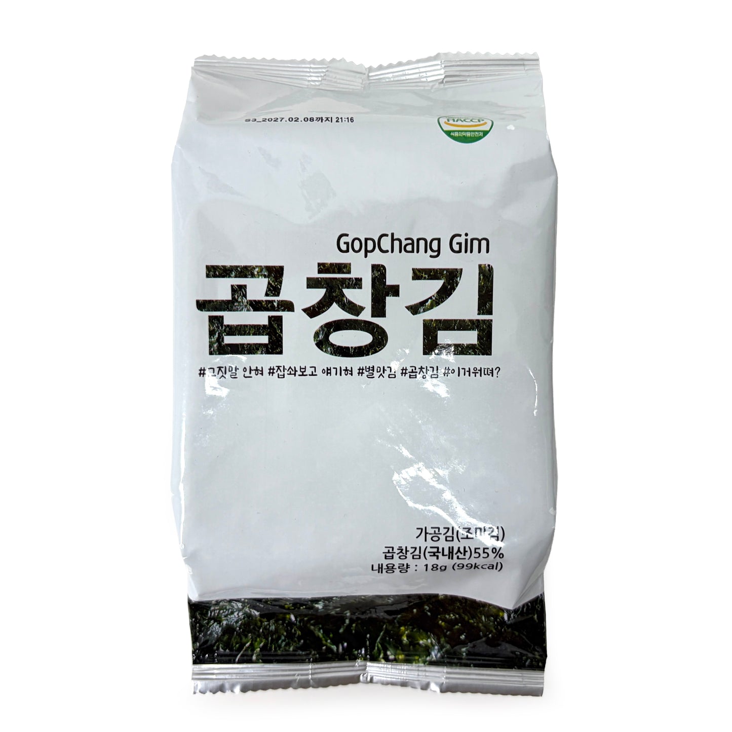Star Gim Seasoned Sliced Seaweeds Gopchang (18g x12pk)