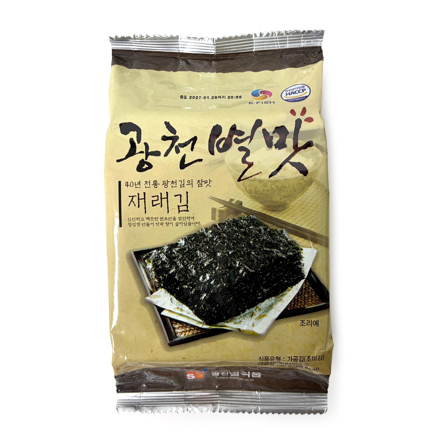 Star Gim Seasoned Sliced Seaweeds Jerae (15g x12pk)