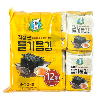 SungGyung Seasoned Sliced Seaweeds Perilla (4g x12pk)