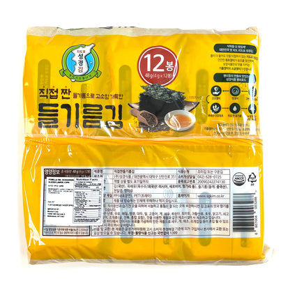 SungGyung Seasoned Sliced Seaweeds Perilla (4g x12pk)