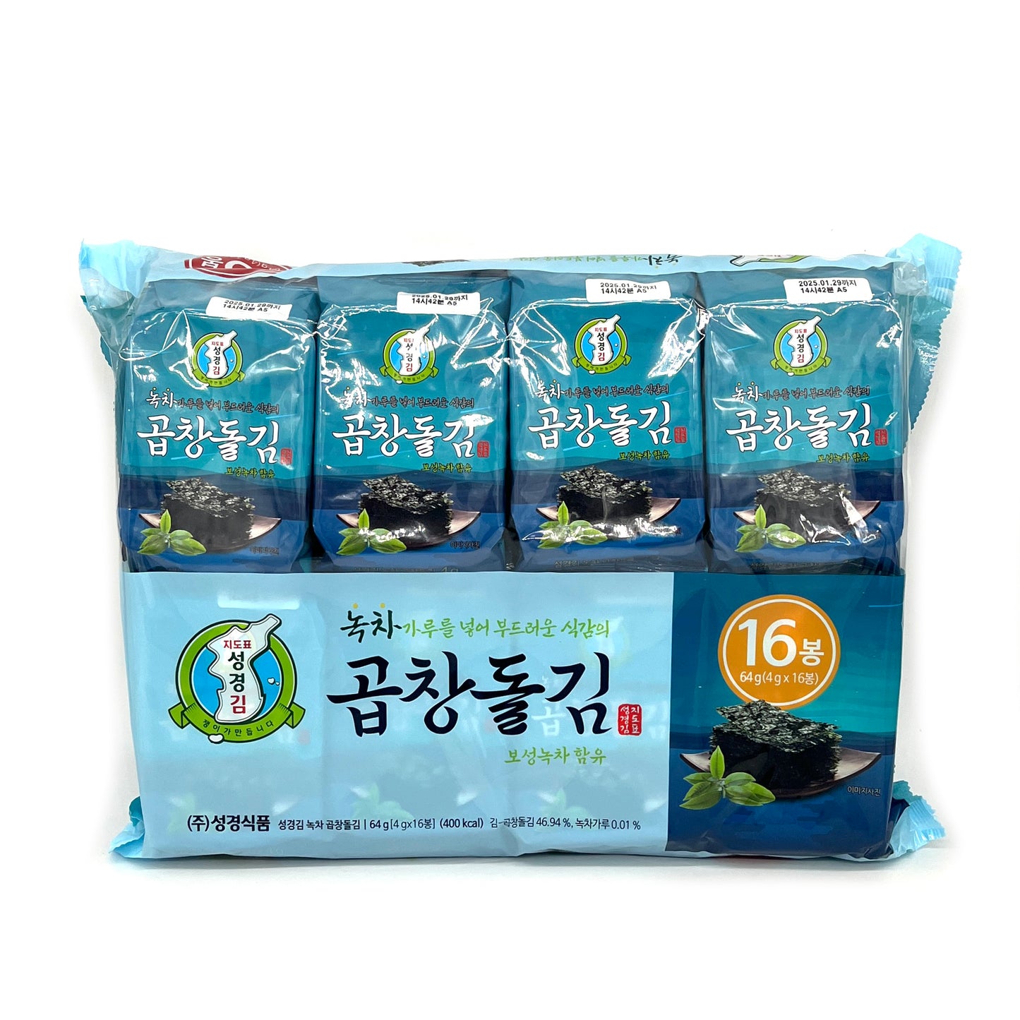 SungGyung Seasoned Sliced Seaweeds Copchang (4g x16pk)