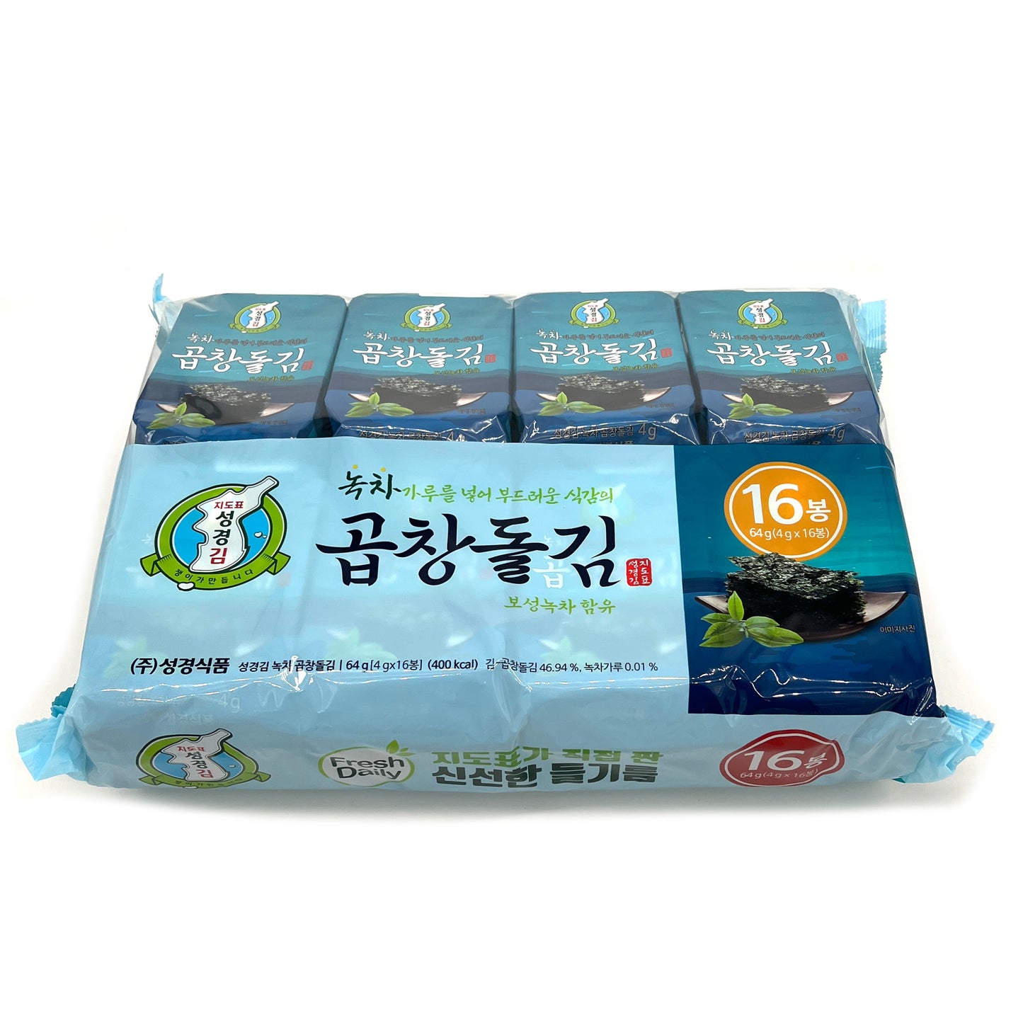 SungGyung Seasoned Sliced Seaweeds Copchang (4g x16pk)