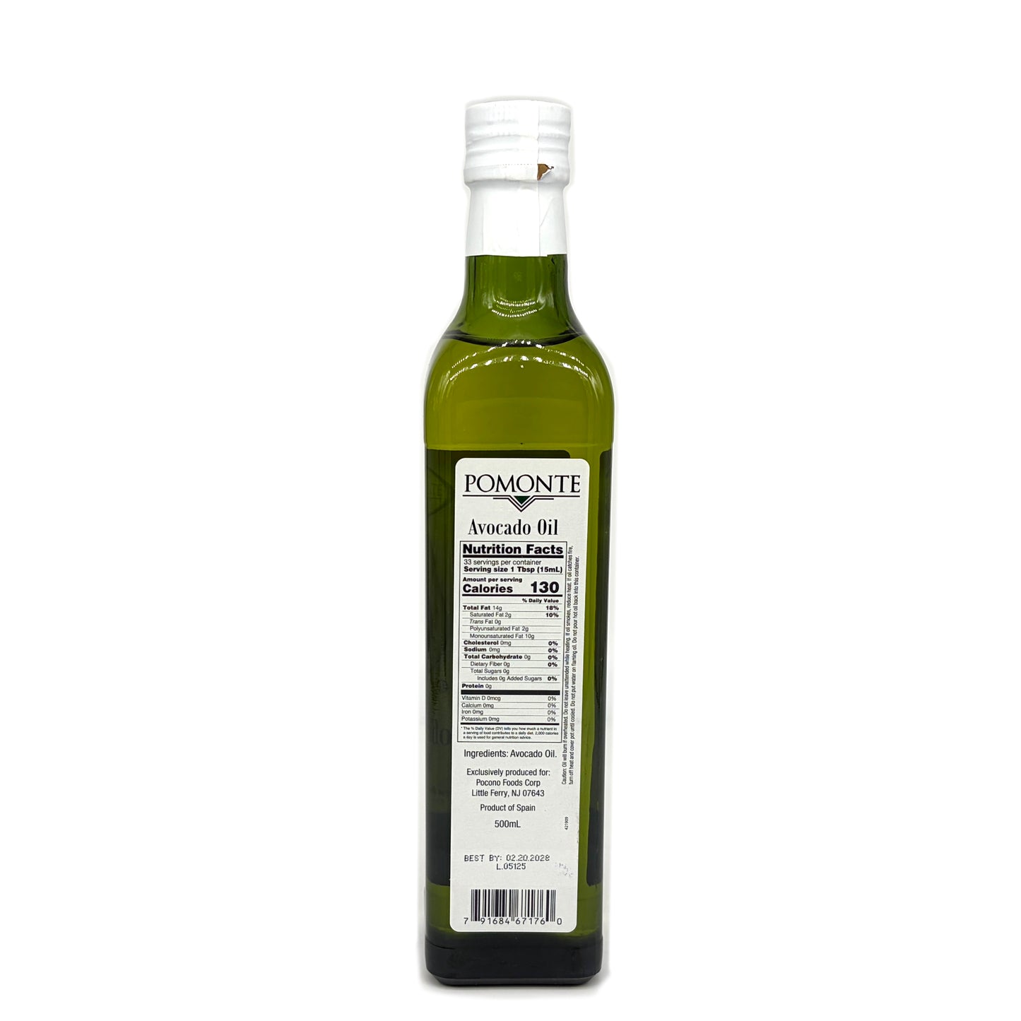 Pomonte 100% Pure Avocado Oil (0.5 Liter)