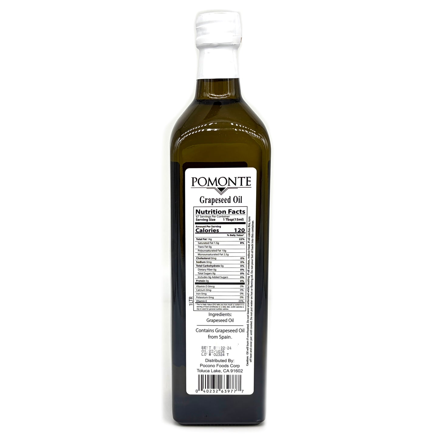 Pomonte 100% Pure Grapeseed Oil (1 Liter)