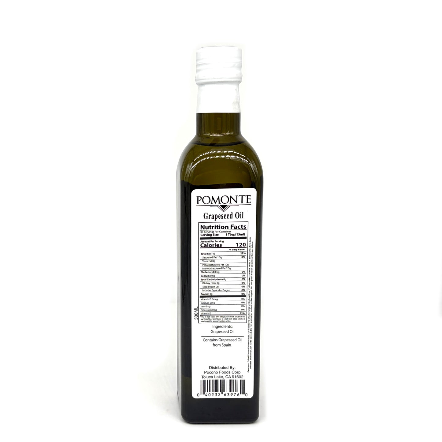 Pomonte 100% Pure Grapeseed Oil (0.5 Liter)
