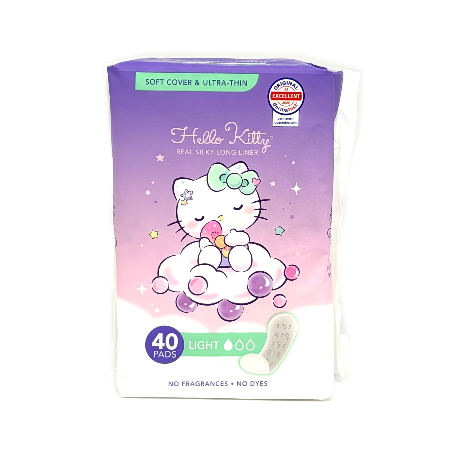 Hello Kitty Real Silky Long Liner Soft cover & Ultra-Thin (40pads)