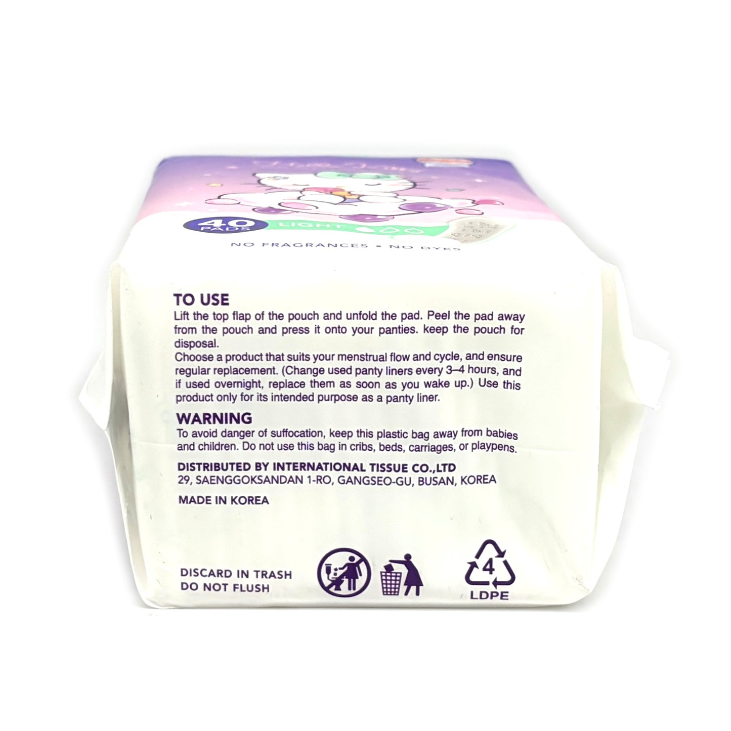 Hello Kitty Real Silky Long Liner Soft cover & Ultra-Thin (40pads)