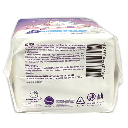 Hello Kitty My Real Cotten Pads Certified Organic Cotten Cover Large (12pads)