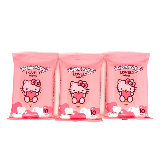 Hello Kitty Lovely Wipes (10wipes x 3pk)
