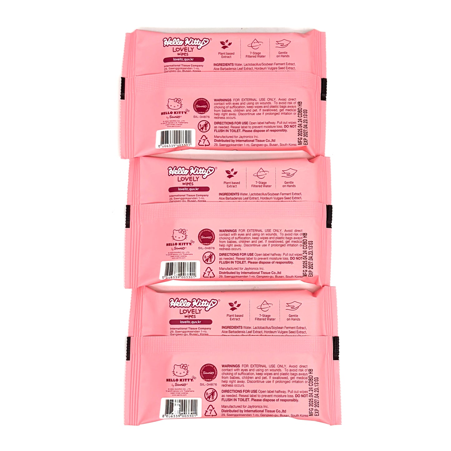 Hello Kitty Lovely Wipes (10wipes x 3pk)