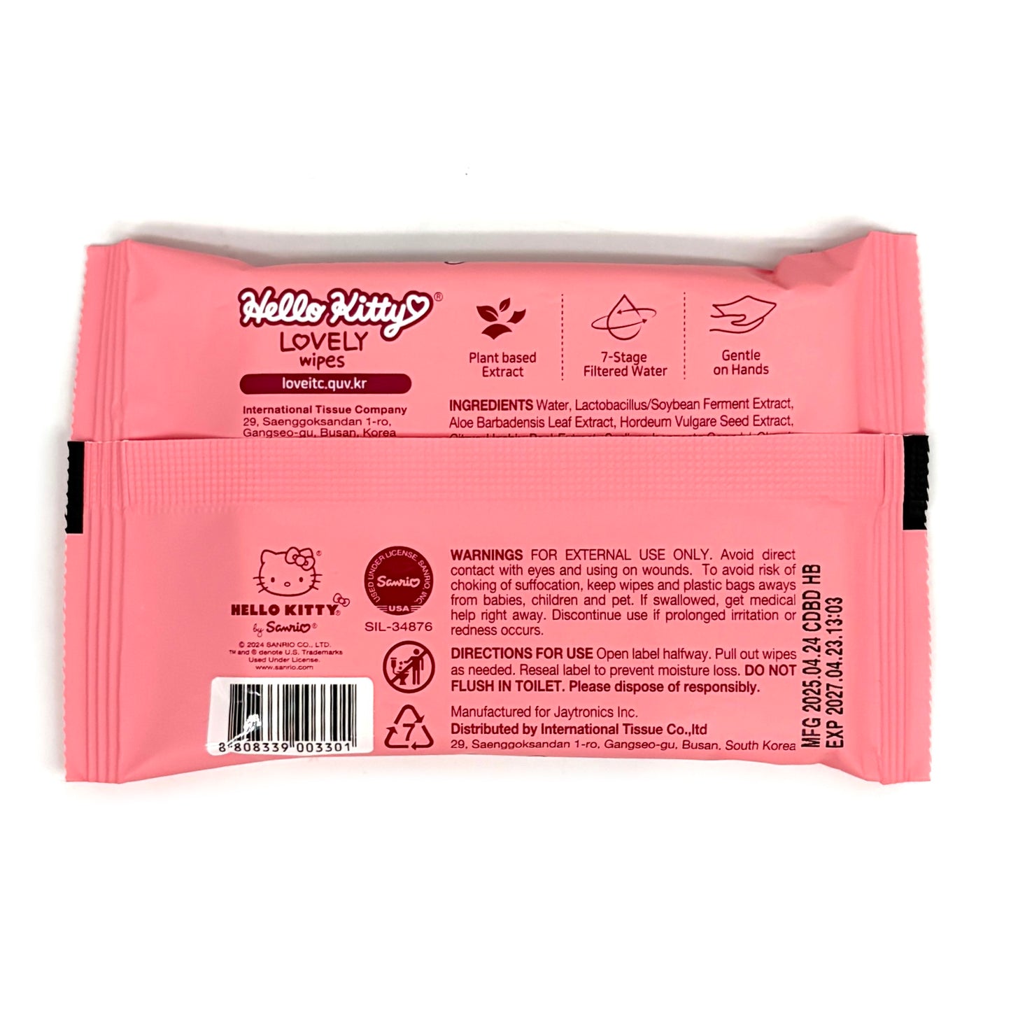 Hello Kitty Lovely Wipes (10wipes x 3pk)
