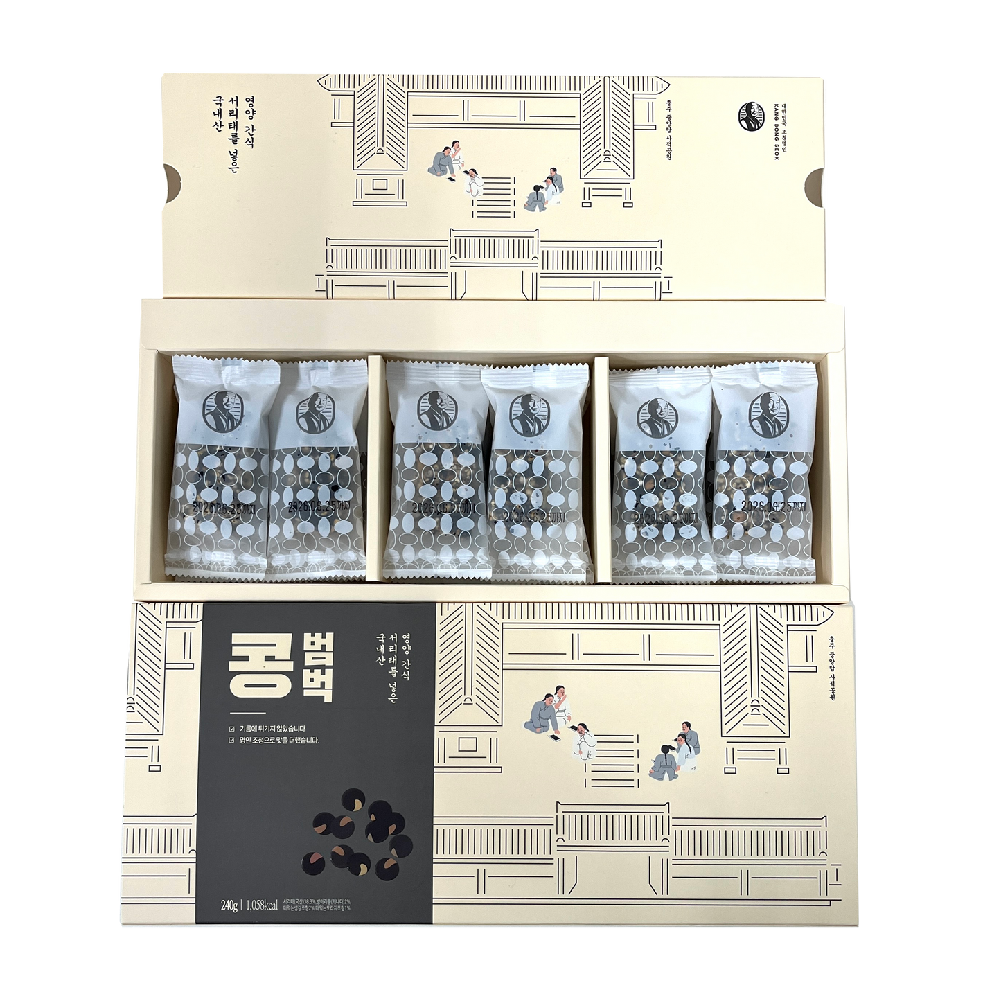 Myungin Soybean Bumbuck Set Korean Traditional Snack (240g)