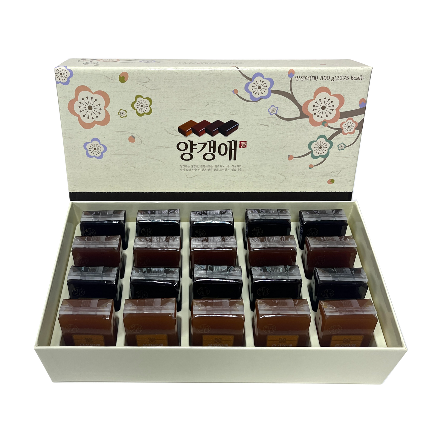 Yangaengae Korean Traditional Jelly Set 4 Flavor (40g x20/ 800g)